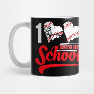 Baseball Hearts 100 Days of School Baseball Lovers Student Teacher Mug